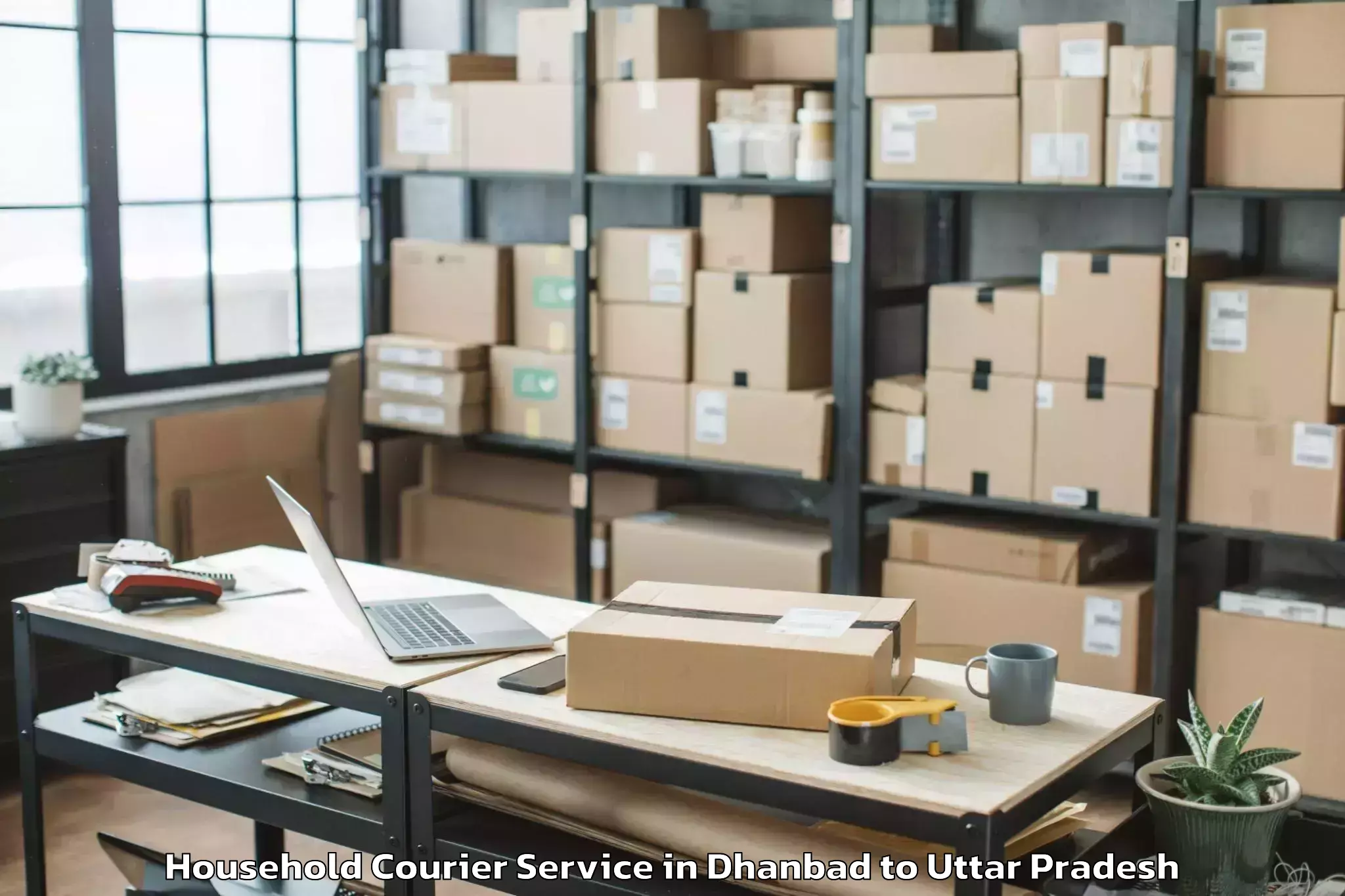 Affordable Dhanbad to Muskara Household Courier